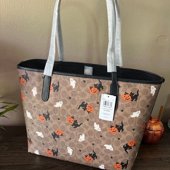 Coach Brown Halloween Tote - Picture 7 of 9